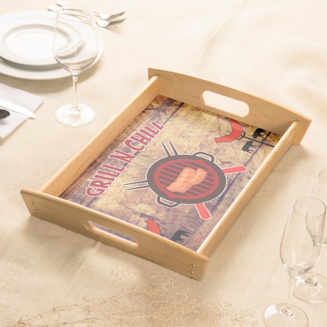 BBQ Food Serving Tray (Front)