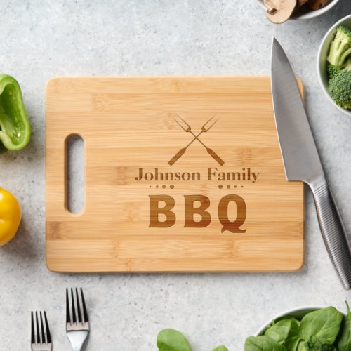 BBQ Forks _ Family BBQ Personalized Cutting Board
