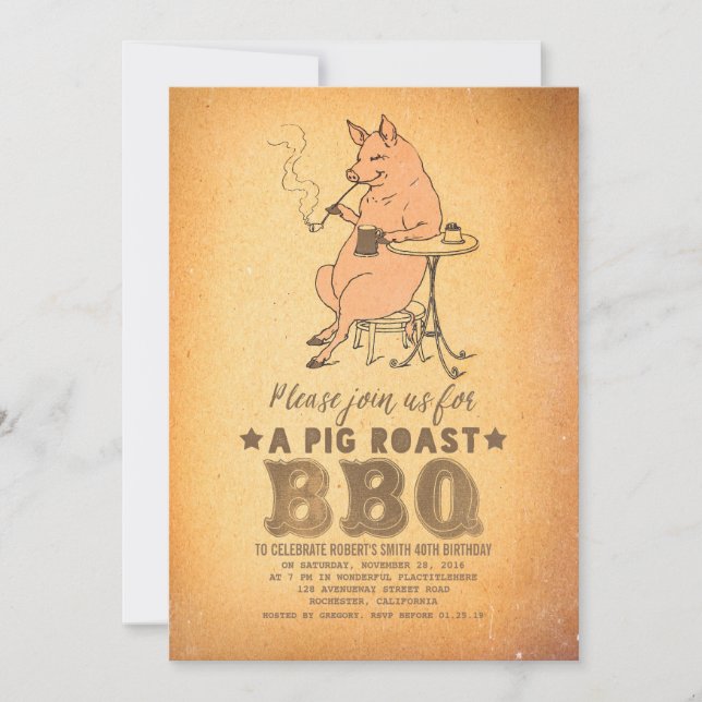 BBQ Fun Birthday Party Invitation (Front)