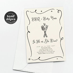 BBQ Gender Reveal Invitation