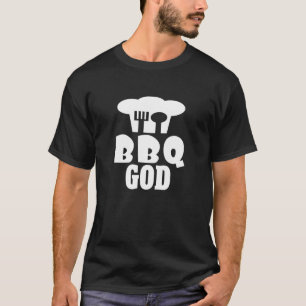 BBQ God Chef Hat Funny Barbecue Grill T-Shirt