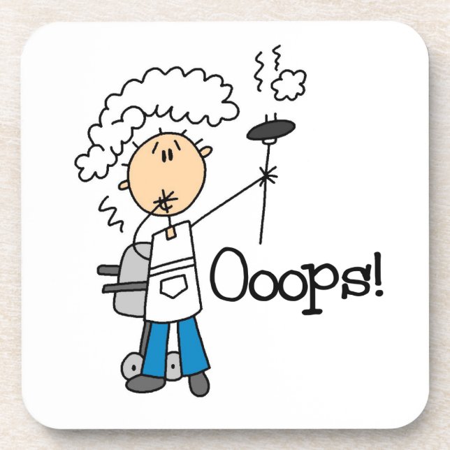 BBQ Gone Bad Beverage Coaster (Front)