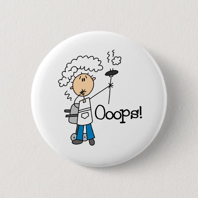 BBQ Gone Bad Pinback Button (Front)