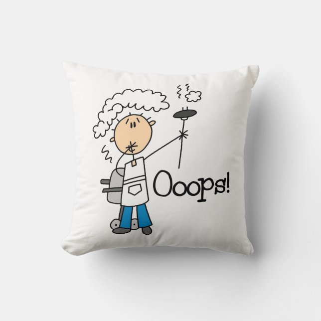 BBQ Gone Bad Throw Pillow (Front)