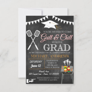 BBQ Graduation Invitation
