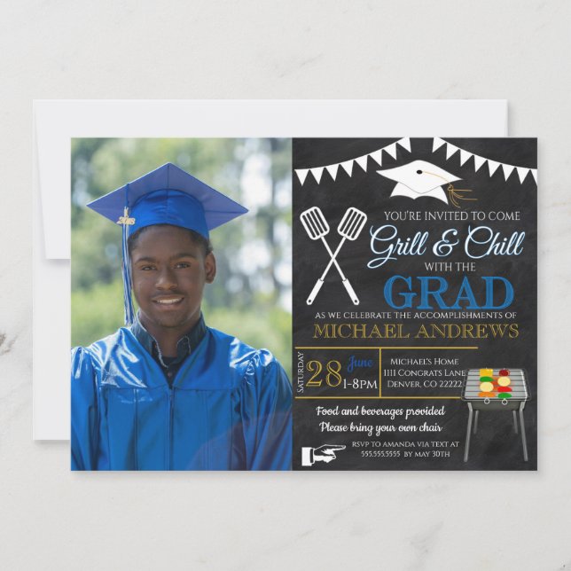 BBQ Graduation Invitation (Front)