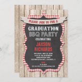 BBQ Graduation, picnic party graduation Invitation (Front/Back)