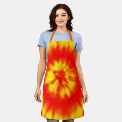 BBQ Grill Enthusiasts Aprons Vibrant Tie_Dye Apron