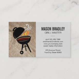 BBQ Grill   Flames Business Card