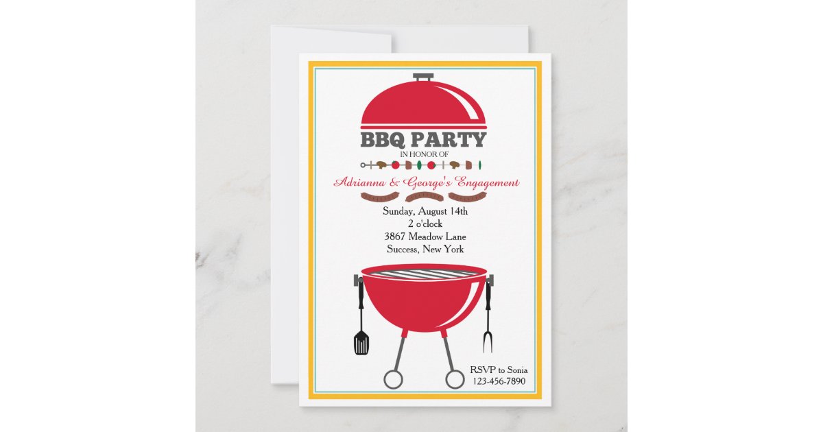 BBQ Grill Invitation | Zazzle