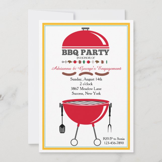 BBQ Grill Invitation (Front)