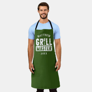 BBQ Grill Master Personalized Best Dad Father's Apron