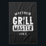 BBQ Grill Master Personalized Best Dad Father's   Kitchen Towel<br><div class="desc">Funny BBQ Grill Master Personalized Barbecue Best</div>