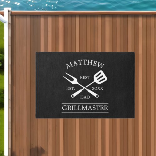  BBQ Grill Master Personalized Best Dad Fathers S Outdoor Rug