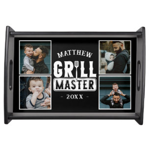 BBQ Grill Master Personalized Fathers Day Serving Tray