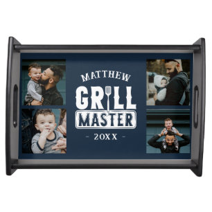 BBQ Grill Master Personalized Fathers Day Serving Tray