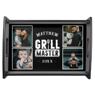  BBQ Grill Master Personalized Fathers Day Serving Tray