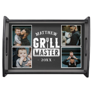 BBQ Grill Master Personalized Fathers Day Serving Tray
