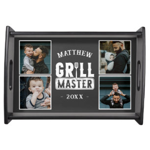 BBQ Grill Master Personalized Fathers Day Serving Tray
