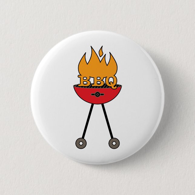 BBQ Grill Pinback Button (Front)