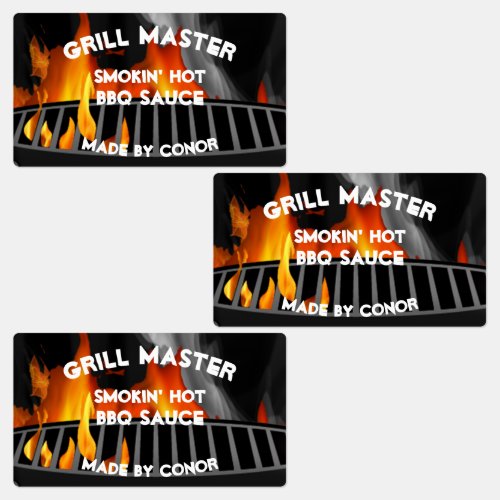 BBQ Grill Sauce Smokin Hot 26 x 15 Labels