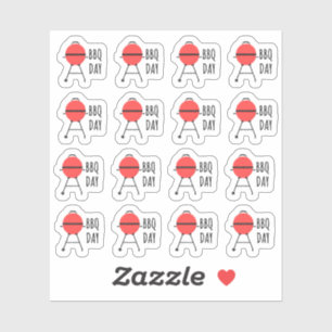 BBQ Grill Summer Grilling Day Calendar Planner Sticker