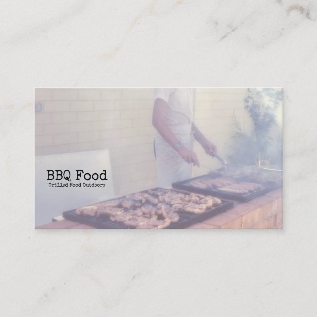 BBQ Grilled Food Summer Outdoor Cookout Business Card (Front)