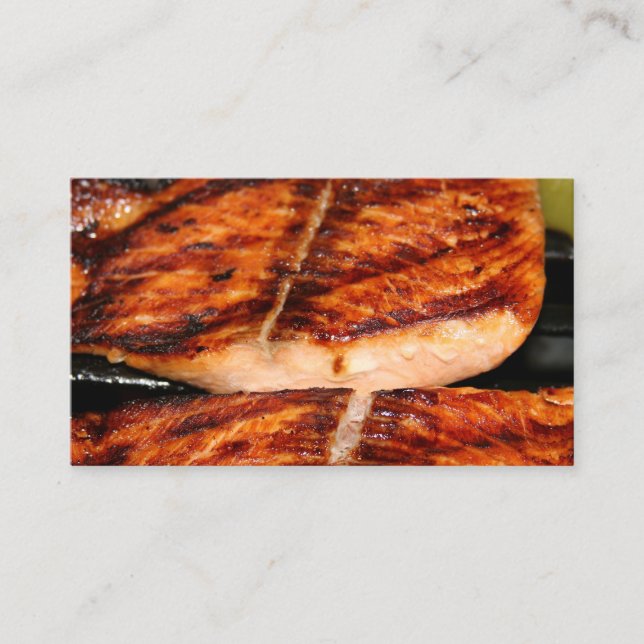  BBQ Grilled Smoked Meats Catering Business Card (Front)