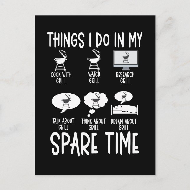 BBQ Grilling Humor Grill Meat Lover Postcard (Front)