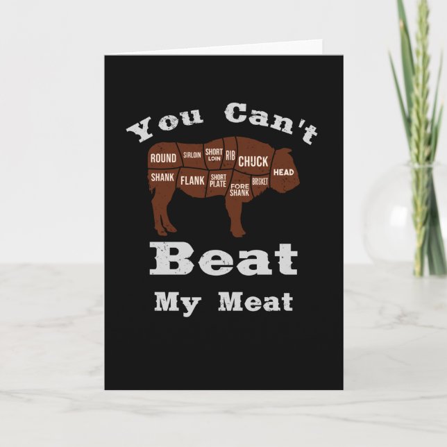 BBQ Grilling Meat Grill Steak Ox Rump Steak Card (Front)