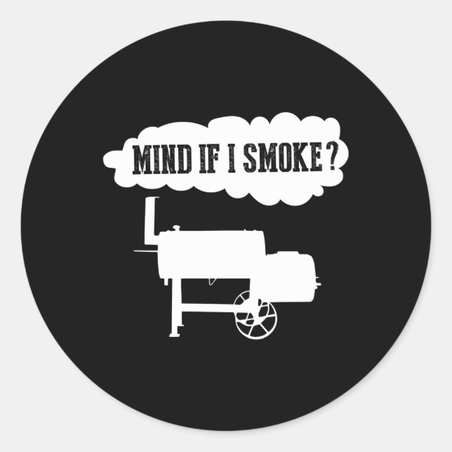 Bbq Grilling Offset Smoker S Classic Round Sticker (Front)