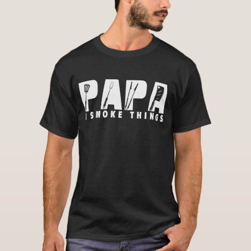 BBQ Grilling Papa Meat Lover Father T_Shirt