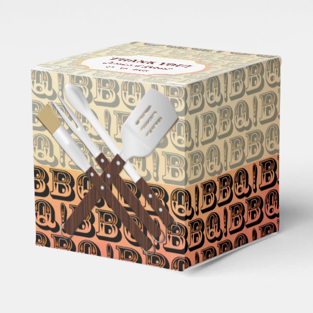 BBQ Grilling Party Favor Boxes (Front Side)