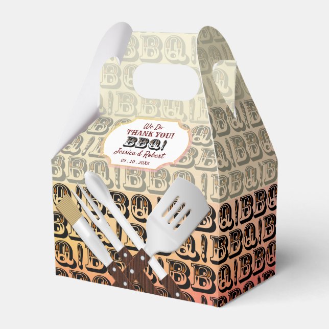 BBQ Grilling Party Favor Boxes (Front Side)