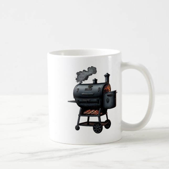 Bbq Grills Offset Smoker Byrbeque Grilling Meat Sm Coffee Mug (Right)