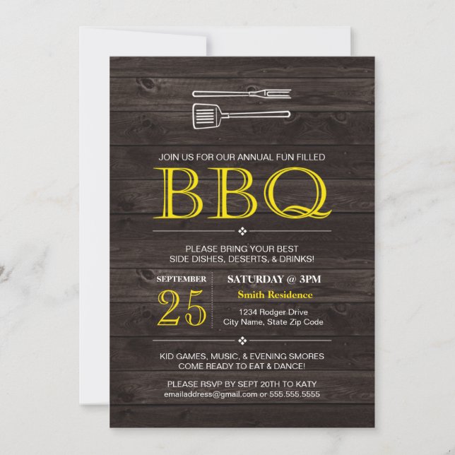 BBQ! Invitation (Front)