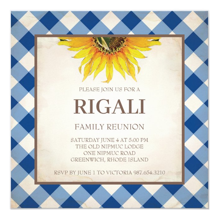 BBQ Invitation Gingham Print | Zazzle.com