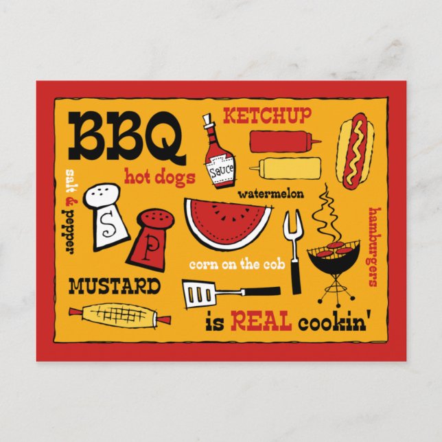 BBQ Is Real Cookin' Recipe Card (Front)