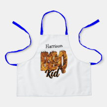 BBQ Kid Apron. Customizable. Barbecue lover. 