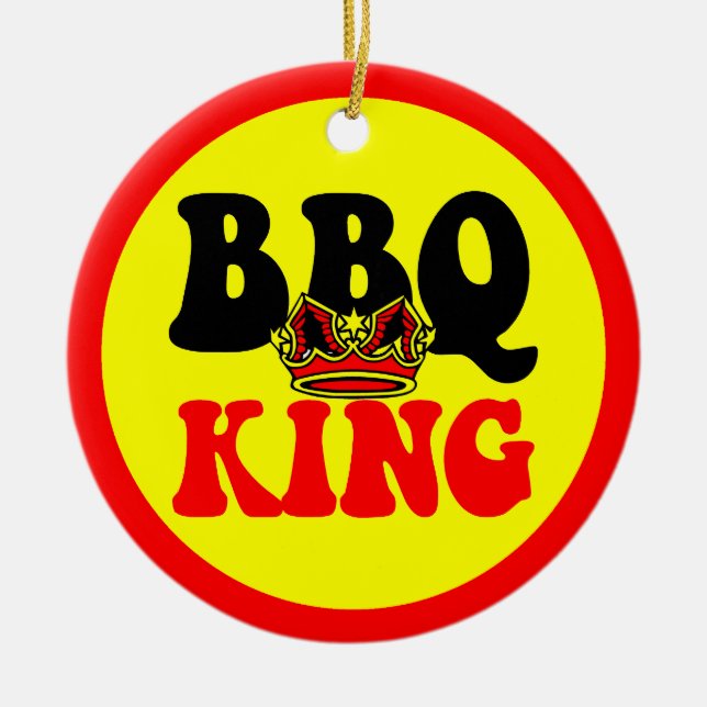 BBQ King Ceramic Ornament (Front)