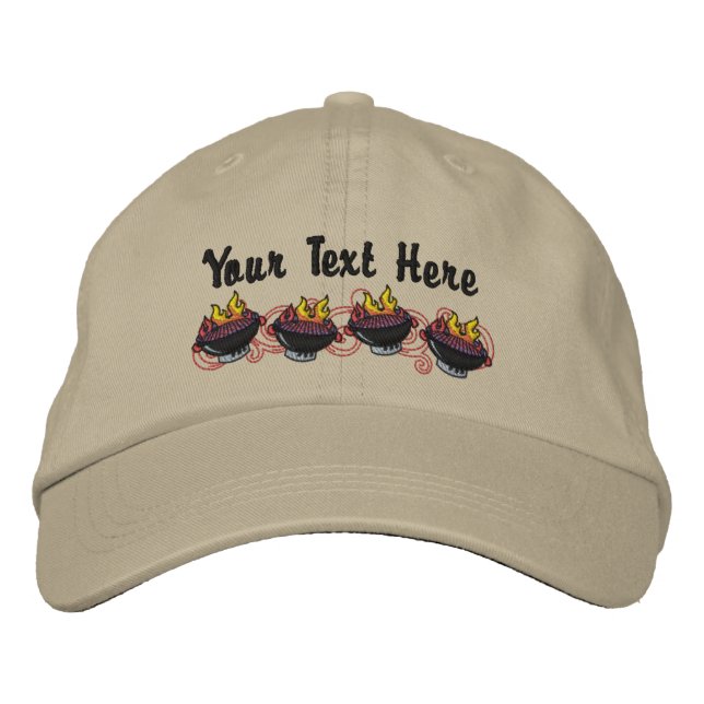 BBQ King - Customize Embroidered Baseball Hat (Front)