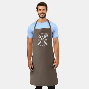 BBQ King Dad Chef Personalized Name Apron