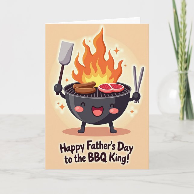 Bbq King Fathers Day Feast Card (Front)