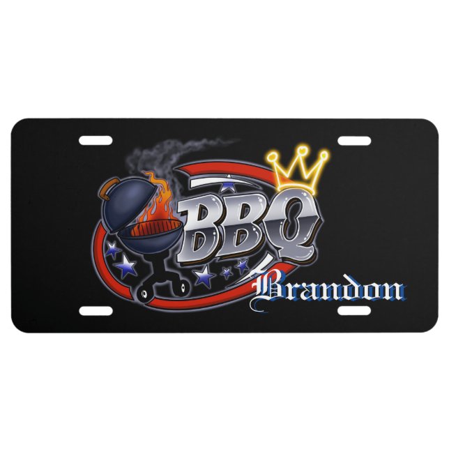 BBQ king License Plate (Front)
