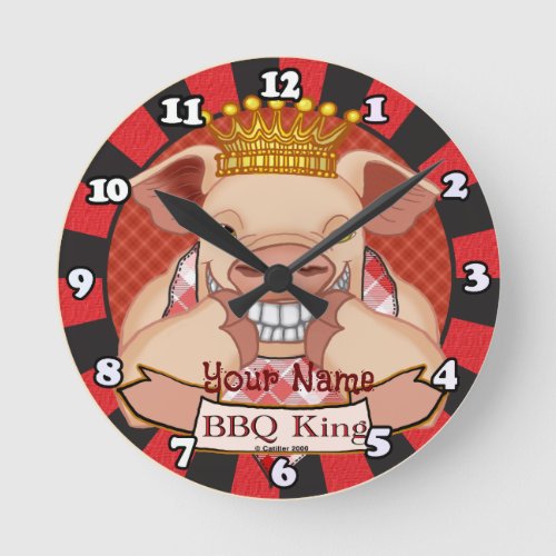 BBQ King Pig Clock
