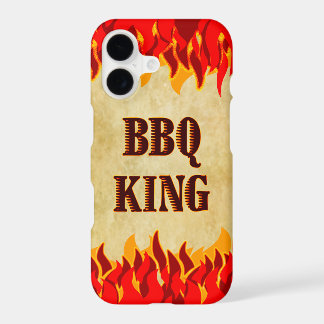BBQ King Red Flames Cookout iPhone Case