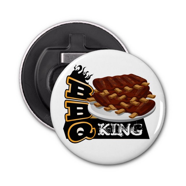 BBQ KING! Ribs Icon Bottle Opener (Front)
