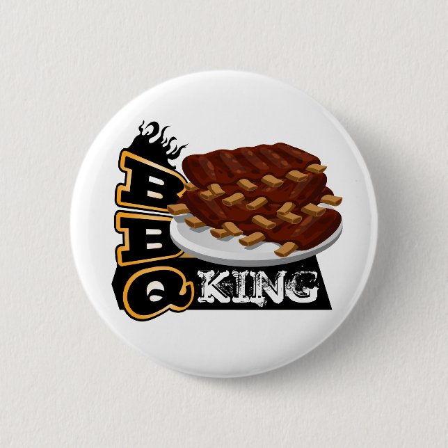 BBQ KING! Ribs Icon Button (Front)