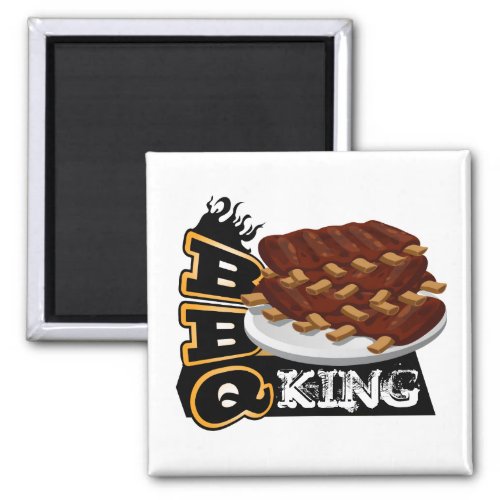 BBQ KING Ribs Icon Magnet