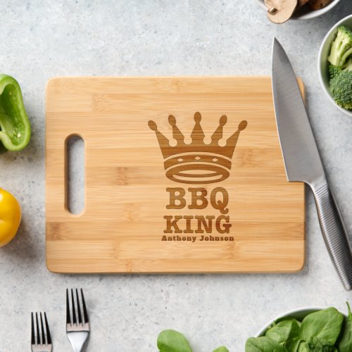 BBQ King _ Royal Crown _ Personalized Cutting Board
